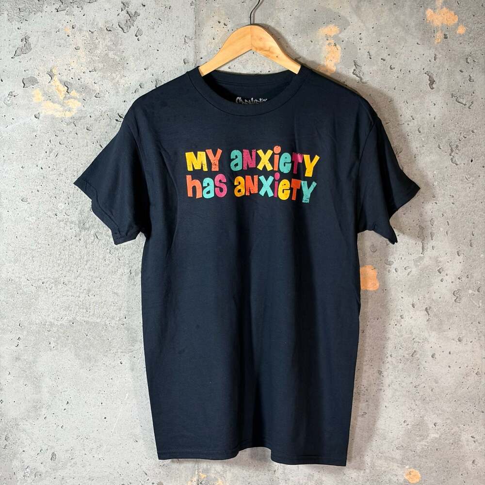 Spencer's Black 'My Anxiety Has Anxiety' Graphic T-Shirt